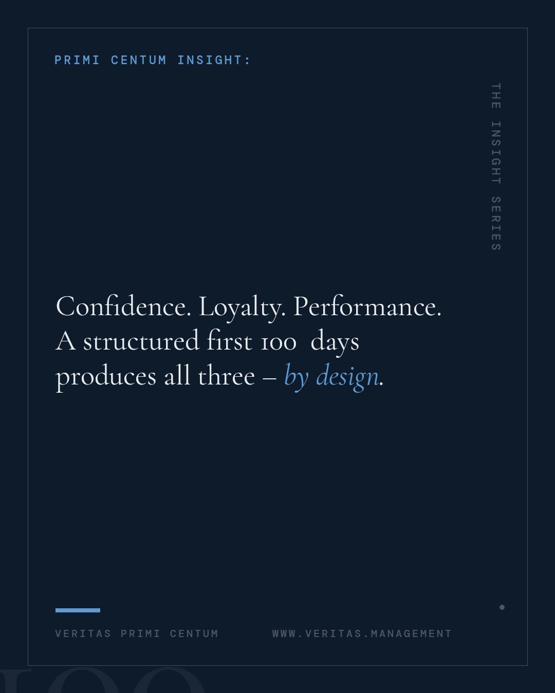 Primi Centum Insight Series card on confidence, loyalty, and performance